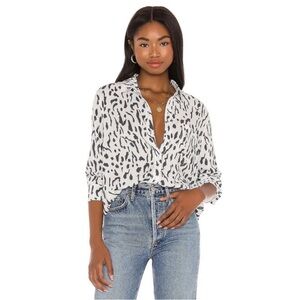 Rails Black and White Button Down Shirt